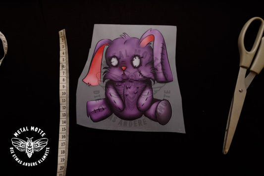 Bügelbild - "Dead Bunny" - ohne Hintergrund - 15cm x 15cm - versch. Farben
