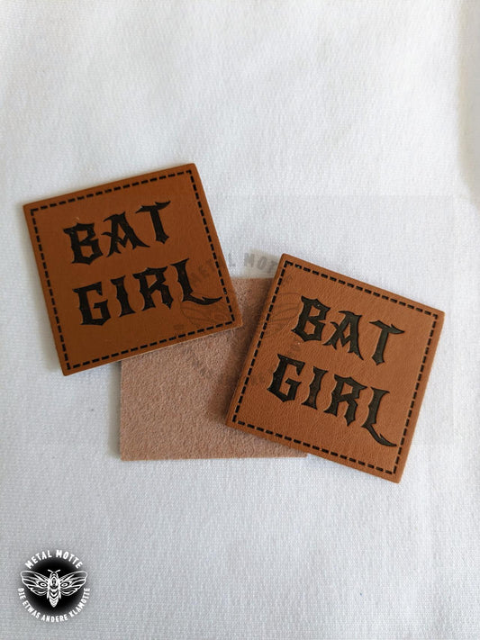 Kunstlederlabel - "Bat Girl" - Aufnähbar - Eigenproduktion