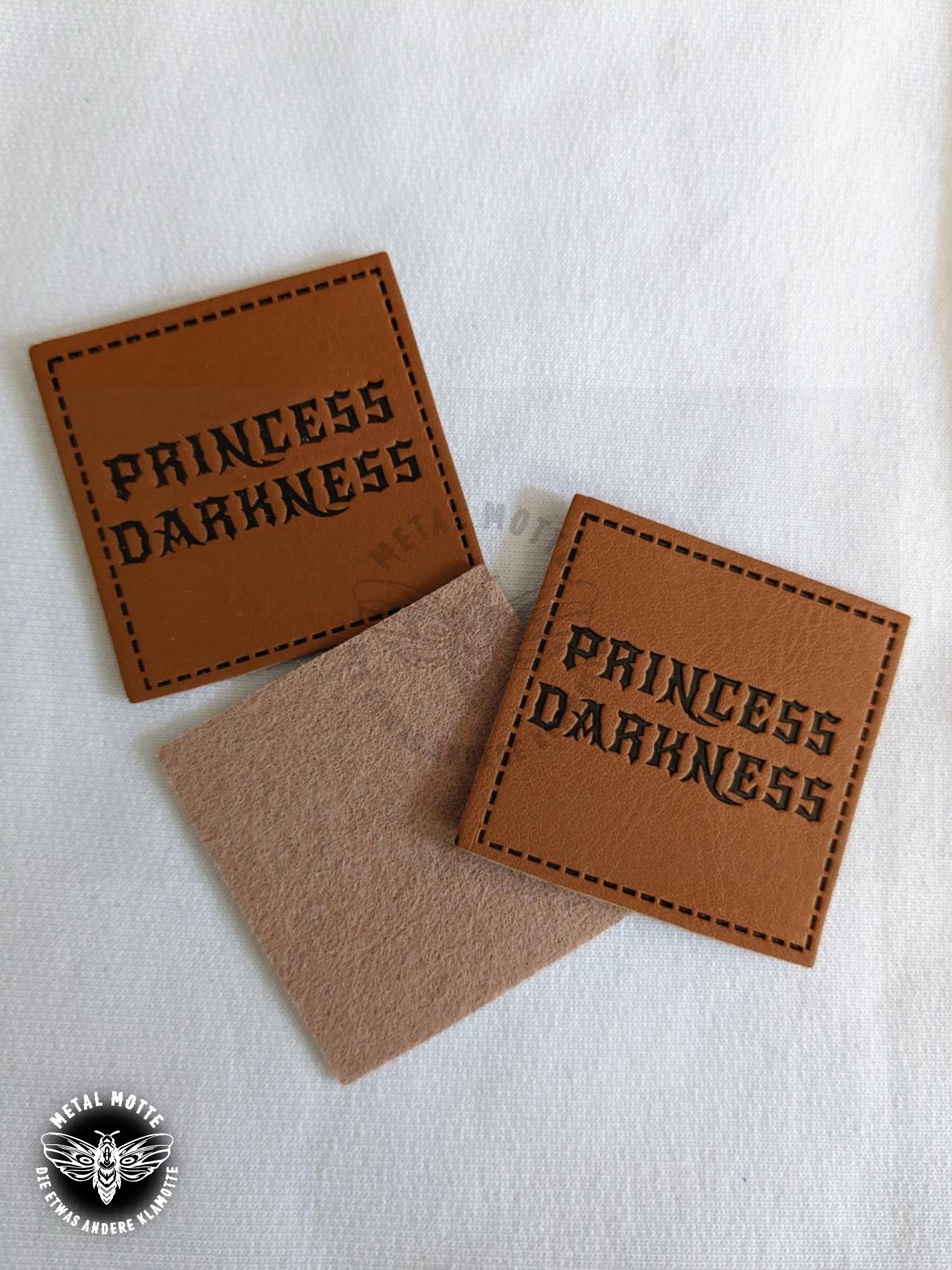 Kunstlederlabel - "Princess Darkness" - Aufnähbar - Eigenproduktion