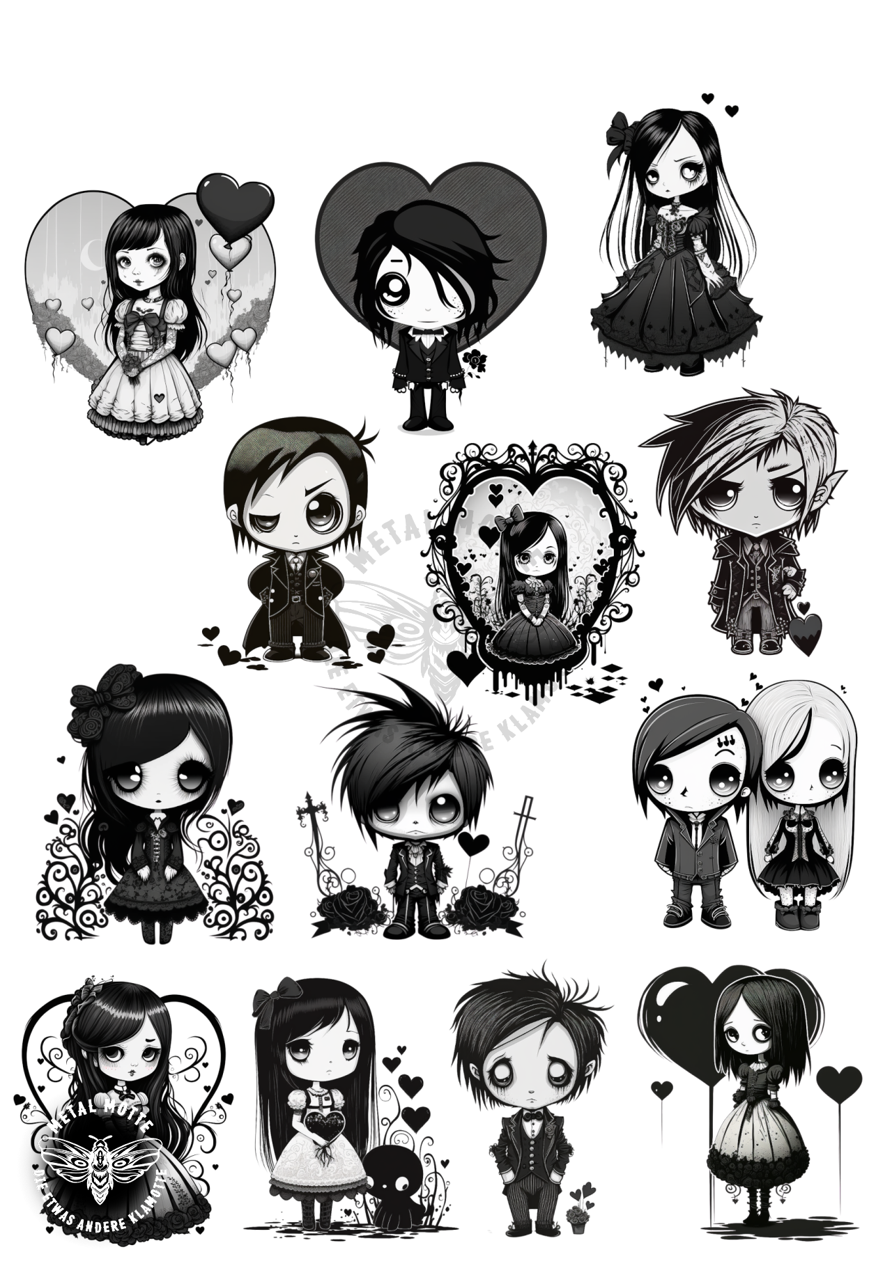 Kindertattoos - "Cute Gothic Dolls"